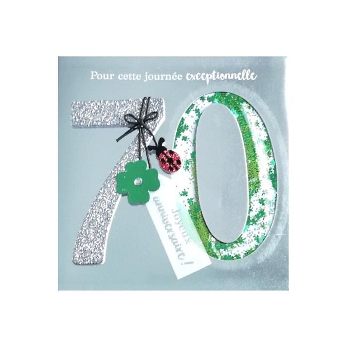 Carte De Voeux Glamour Anniversaire 70 Ans Cdiscount Beaux Arts Et Loisirs Creatifs
