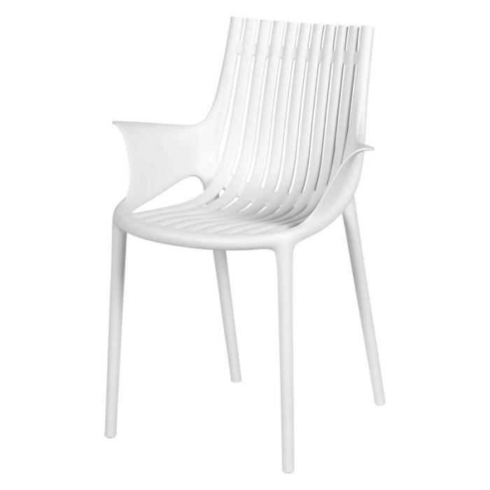 fauteuil ibiza - blanc - polypropylène