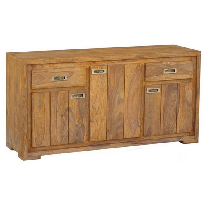 Buffet bas Sheesham brun huilé massif 148x47x75 cm (BxTxH) bois massif NATURE BROWN #857 Buffet bas Sheesham brun huilé massif 148x47x75 cm (BxTxH) bois massif NATURE BROWN #857