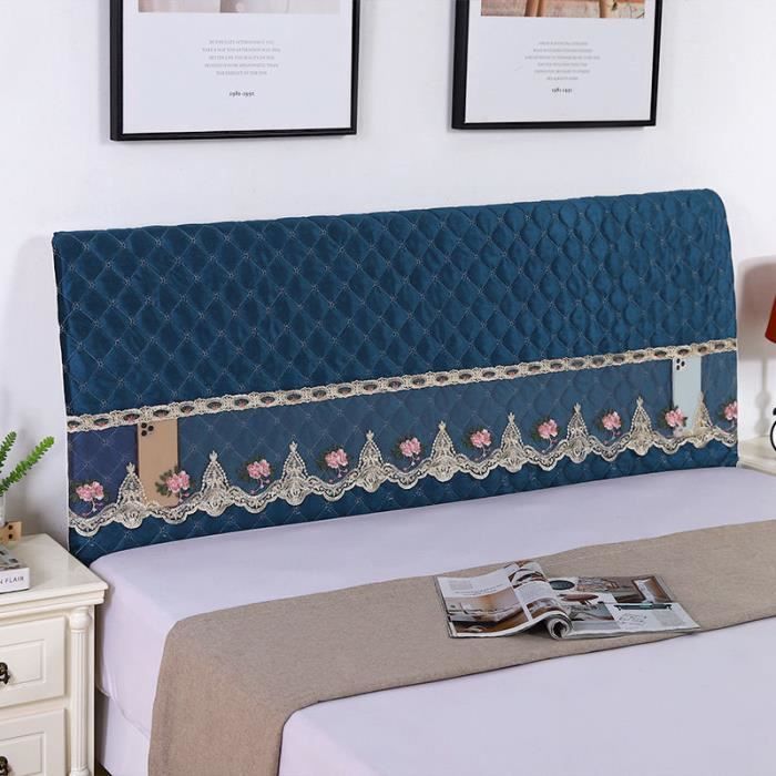 Couvre-Tête De Lit En Velours DOSYCOVUR - Extensible Lavable - 140cm - Doux Et Épais