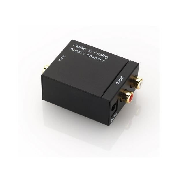Portta Convertisseur Audio Bidirectionnel SPDIF Optique Coaxial Toslink - 2 Entrées 1 Sortie - 24bit 192kHz