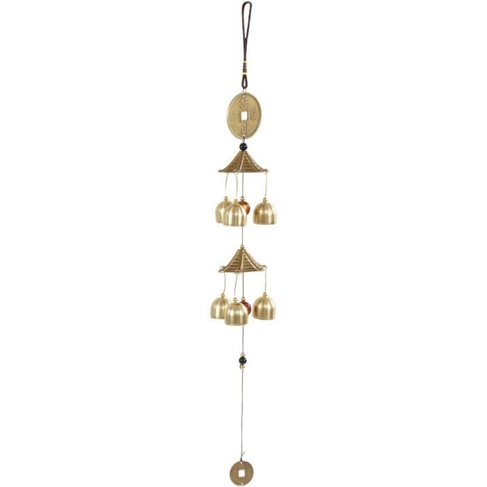 Carillon Éolien Antique Pour Jardin - Cloche Chinoise 6 Cloches, Décoration Extérieure Et Intérieure