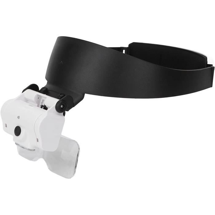 Lunettes loupe frontale rechargeable avec lumière LED, mains libres et
