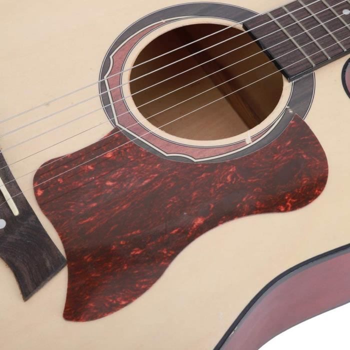 Guitare acoustique pickguard guitare rouge auto-adhésif anti-rayures autocollant  guitare tortue shell guard plaque de protect[565] - Cdiscount Instruments  de musique
