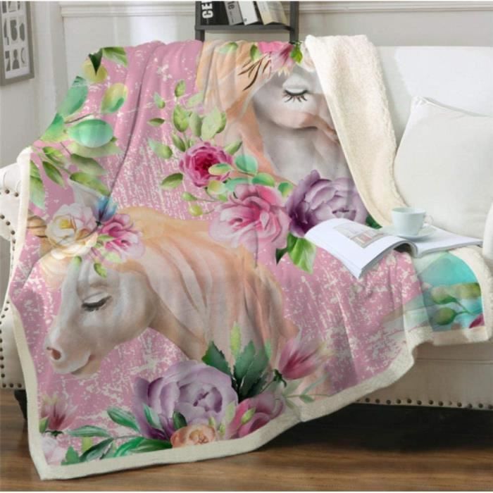 BLAMARIA Couvertures Et Plaids Divers Dinosaures Imprimé Sherpa