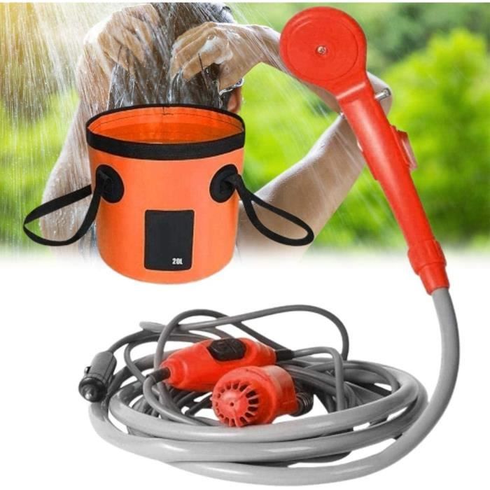 Douche Portable Camping 20L - Affichage Numérique - 3 Vitesses - Parfaite Pour Rando, Animaux Et Lavage Voiture