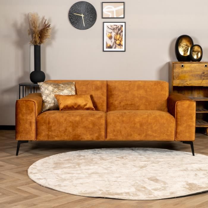 Canapé droit 5 places Tissu Design Confort