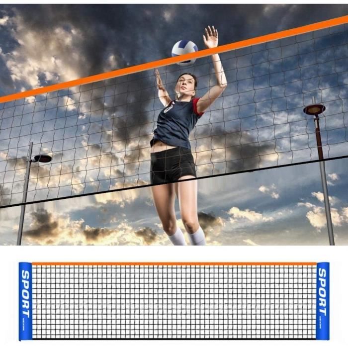 Filet De Badminton/volley Pliable - Portable, Réglable - Pour Tennis, Pickleball - 6,7 X 0,91 M - Installation Facile - 2