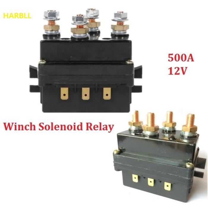 Relais Solénoïde 12V 500A Pour Treuil - Compatible Treuil 8000-15000 Lb, Accessoire Voiture 4x4
