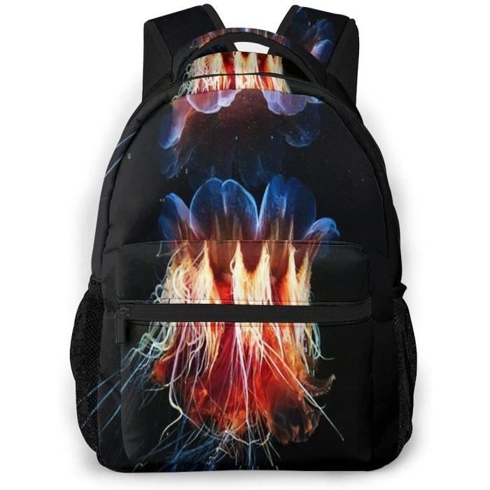 Sac ?� Dos Enfant Multicolore - Lion - Cabas ?�colier - Tissu Composite Serg?� - Poches Lat?�rales 