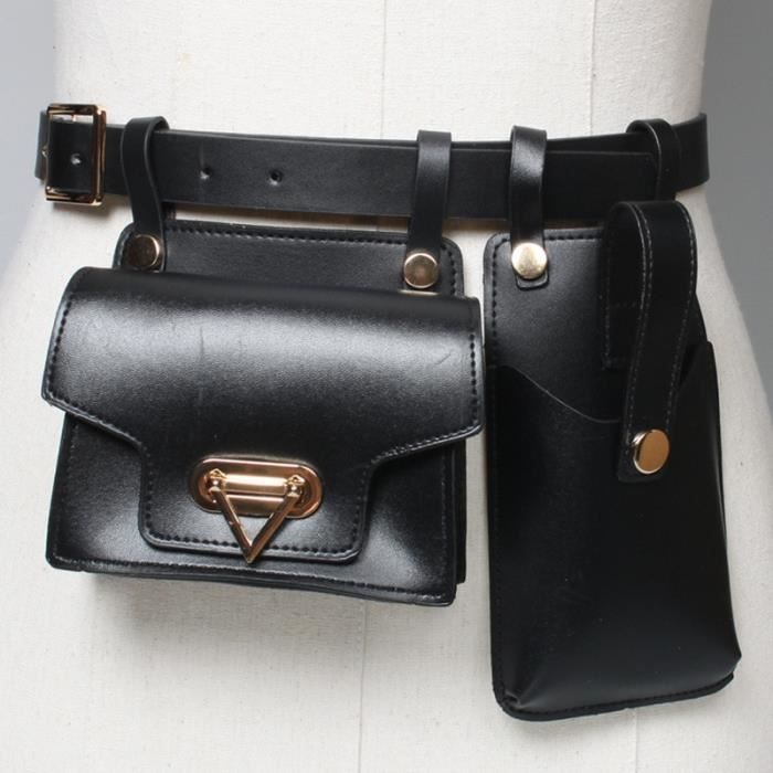 Sac De Ceinture En Cuir Viking, Pochette À Cordon Marron, Sac De Taille