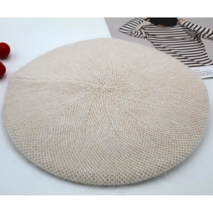 Bonnet/Béret Femme Violet Argenté - Laine Angora Hoela - Taille Unique - Neuf Avec étiquettes