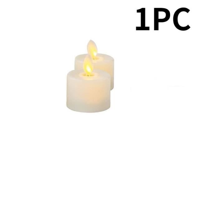 Bougies LED Flamme Vacillante - Lot De 6 - 100 Heures D'autonomie - 2x2x19 Cm - Pour Décoration Mariage, Noël