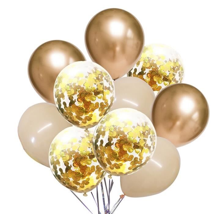 Set F - Ballons multi-confettis en Latex, à hélium, pour fête  d'anniversaire, Festival de mariage, pour fête