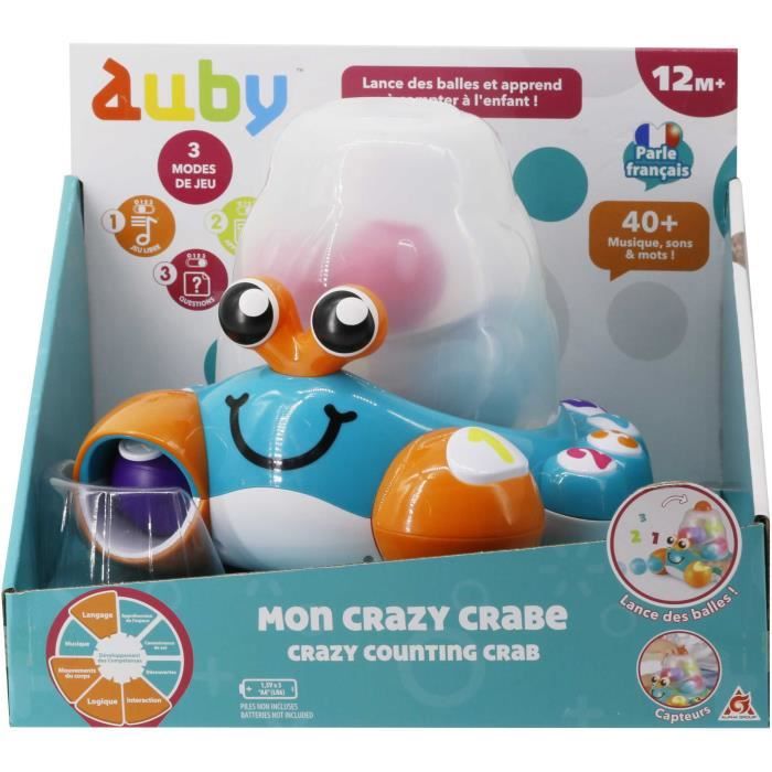 Mon Acti’ Cube – Jouet D’éveil 9 Mois Et Plus – Cube D’activités Multi-sensoriel Auby – Cadeau Bébé 1-2-3 Ans