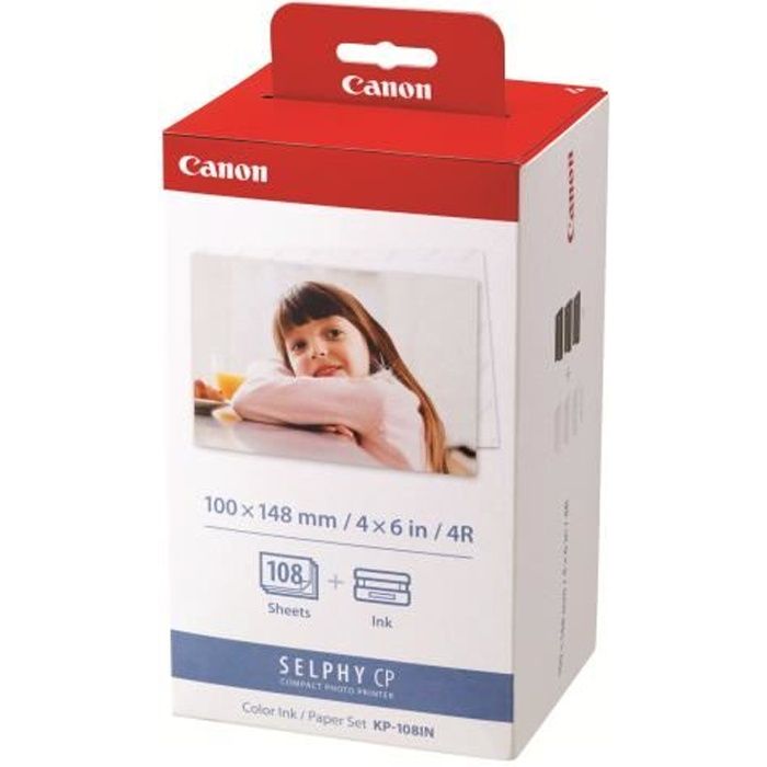 Ensemble de papier photo pour imprimante, cassette d'encre, compatible avec  IL Selphy, CPlingCP1200, CP1000, CP910, Selphy CP1500, KP108IN, 6 pouces