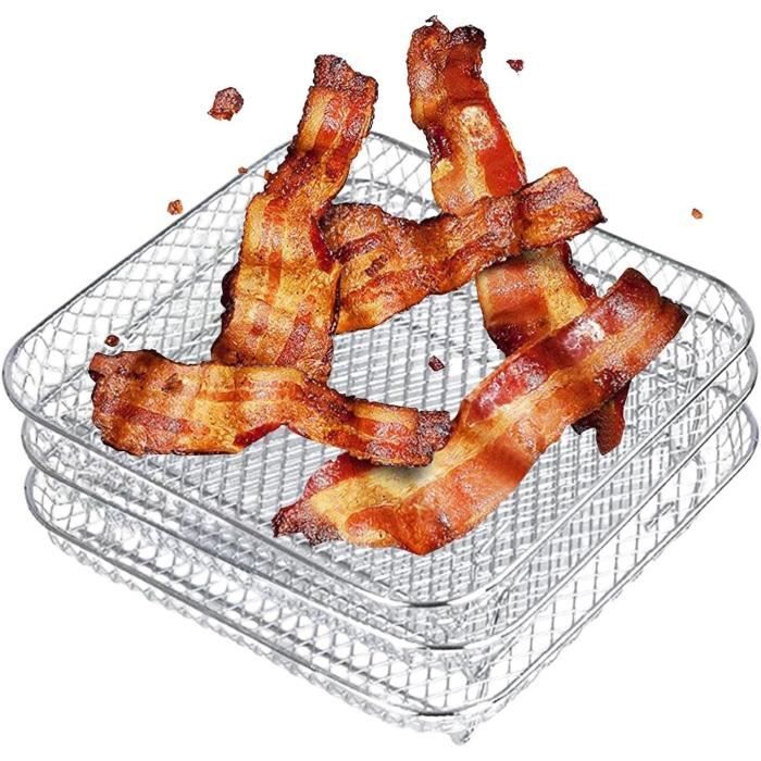 Grille De Cuisson Pour Barbecue Et Air Fryer - Support à Poulet En Acier Carbone