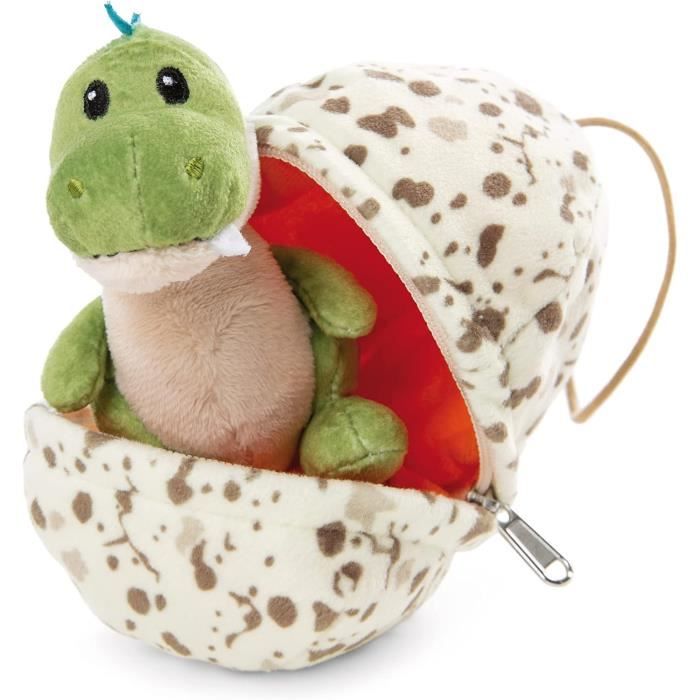 Idena Peluche Dinosaure Dans Son Œuf – 13 Cm De Douceur, Avec Fermeture Éclair, Cadeau Dès La Naissance