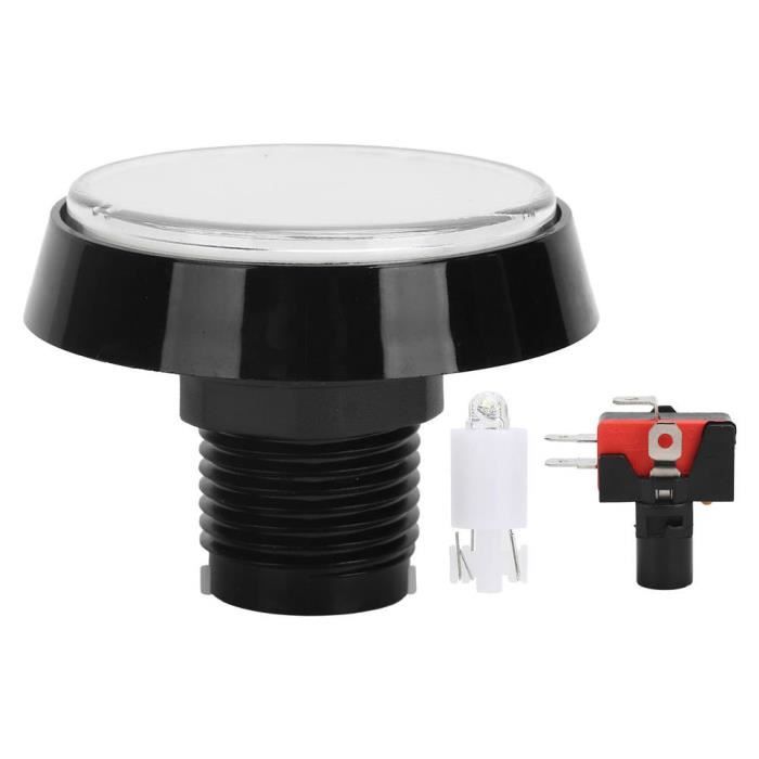 Bouton Arcade LED 60 Mm - ABS - Interrupteur 3 Pieds - Bleu Lumineux - Arcade DIY - 12V 10A