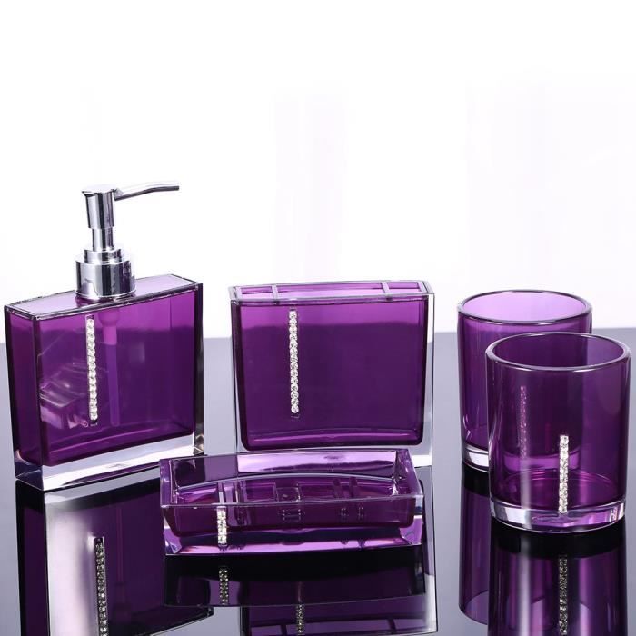 YMYNY Ensemble d'accessoires de salle de bain au design moderne, 4