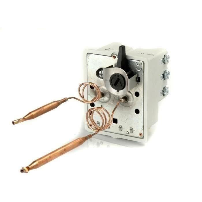 Thermostat à régulation version bi-bulbes tripolaire type KBTS, L de canne: 700mm