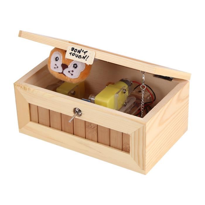 Boîte Inutile Avec Tigre Auto-éteint - Gadget En Bois, USB, Lumière Multicolore, Pour Bureau, Cadeau Drôle - 7