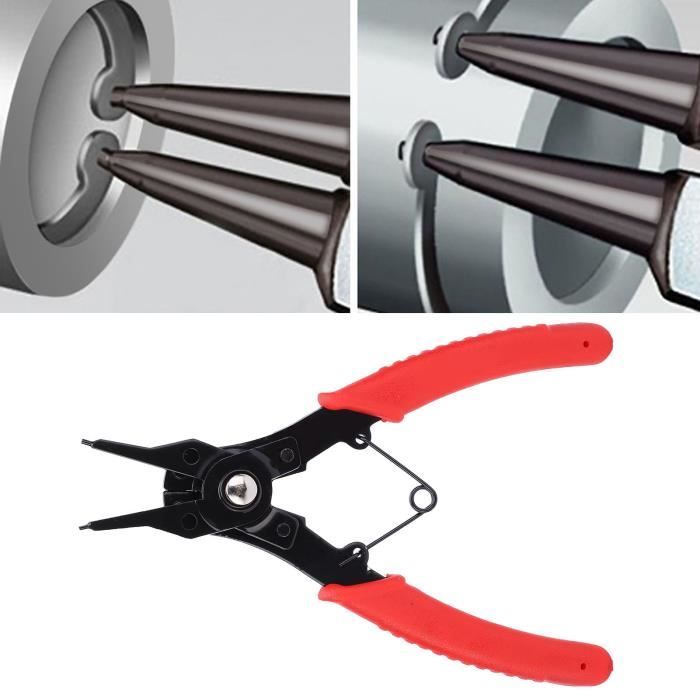 MSA Pince À Anneau Circlip Snap Ring Pliers,External/Internal Circlip Pliers,Multifunction 4 In