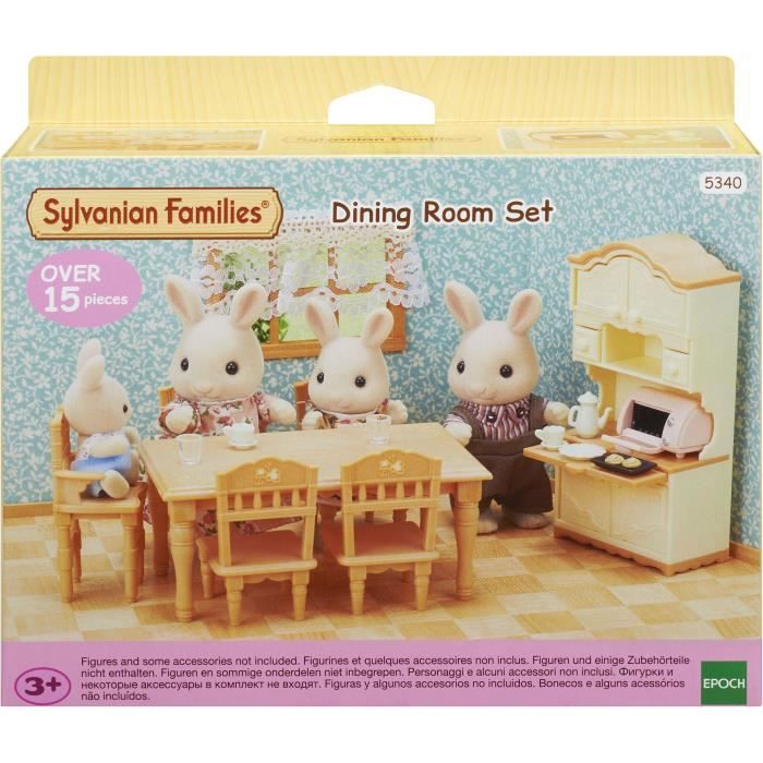 Figurines miniatures - SYLVANIAN FAMILIES - La salle à manger - Set complet pour meubler une salle à