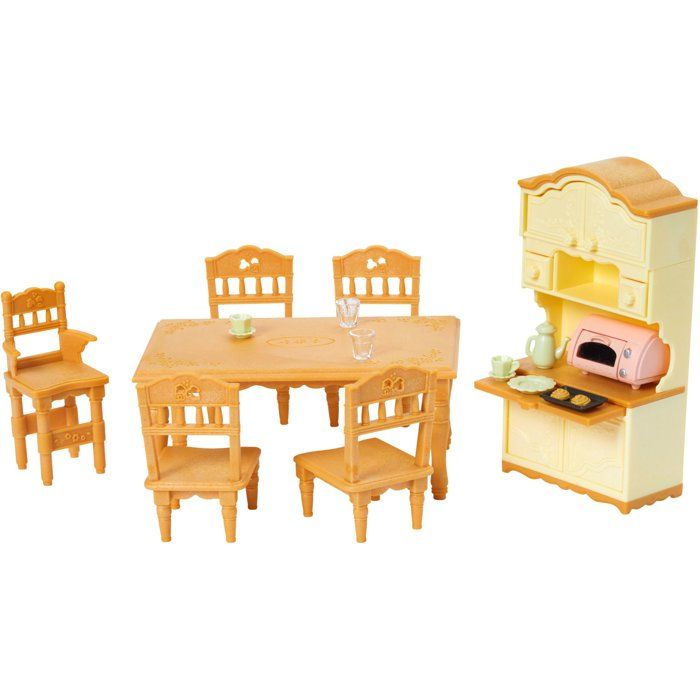 Figurines miniatures SYLVANIAN FAMILIES La salle à manger Set complet pour meubler une salle à manger