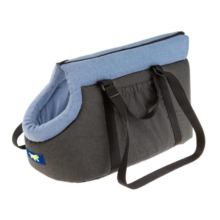 Comparer les prix de Ferplast sac de transport pour animaux Borsello 43 x 24 cm coton bleu