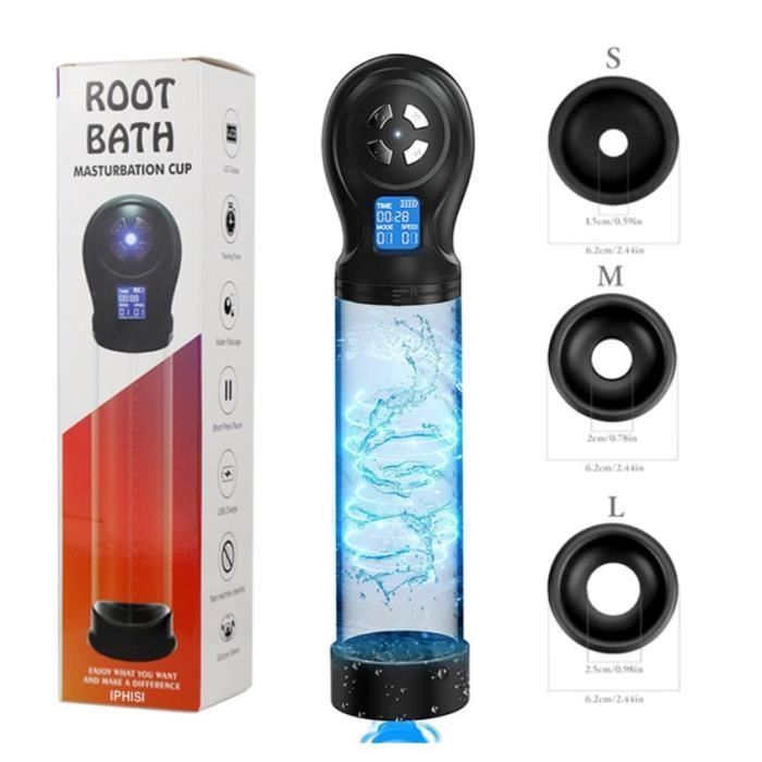 Pompe à pénis électrique GOTOSEEU Modèle universel 6 vitesses USB rechargeable Vibrant