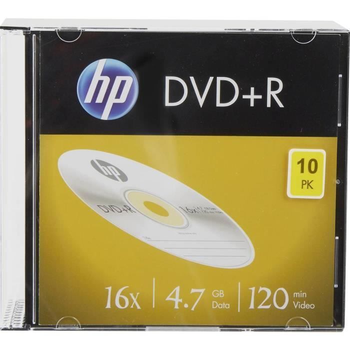 HP DRE00085 DVD+R vierge 4.7 GB 10 pc(s) slimcase