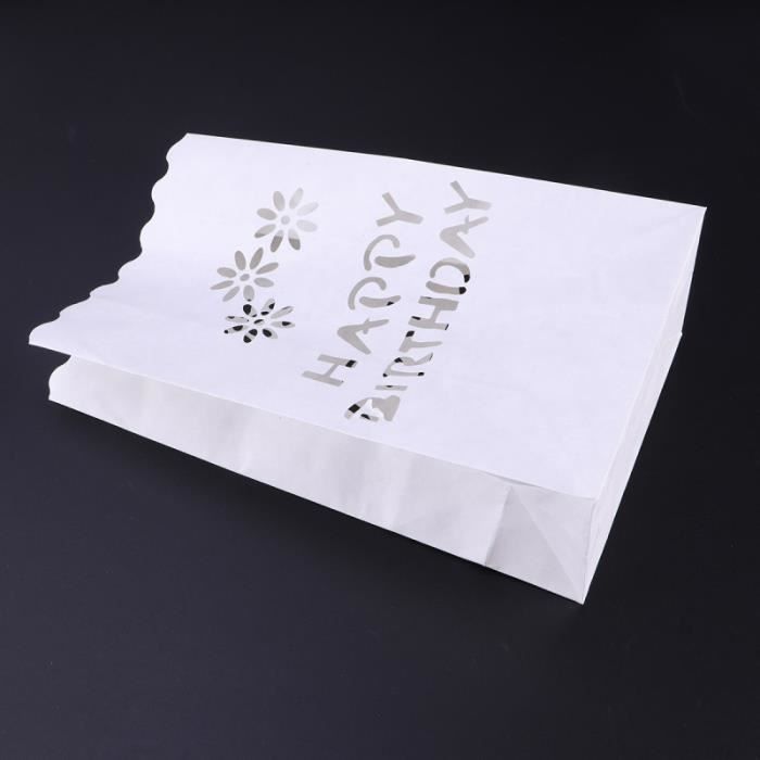 20 Sacs à Bougie Papier Noël - Motifs Flocon De Neige Et Bonhomme De Neige - 15x9x26 Cm - Papier Ignifuge