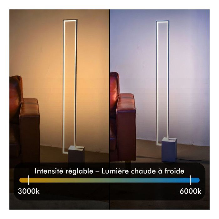 Lampadaire LED - INOLEDS - Quadra Blanc - Dimmable