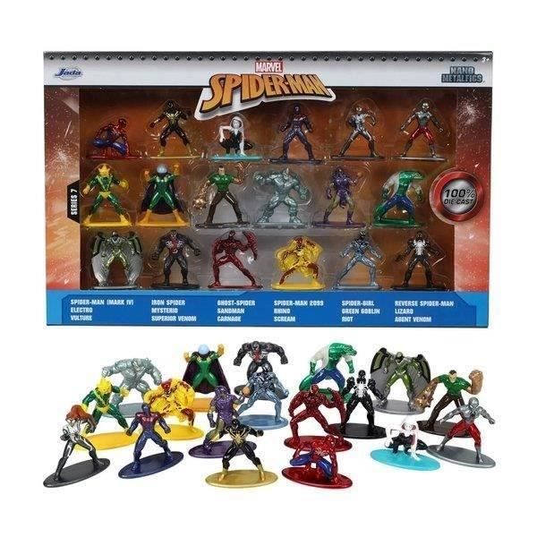 Coffret Spiderman SIMBA.DICKIE.GROUP 18 figurines 4cm en métal Enfant
