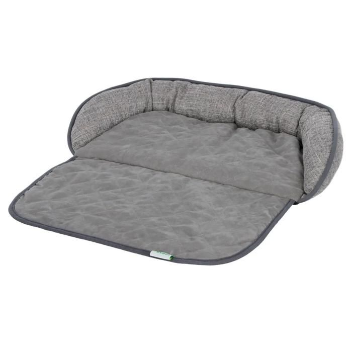 Coussin pour chien Kerbl Emalia gris 60x40x12 cm - 100% polyester lavable