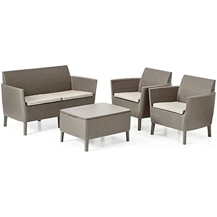 Keter Salemo Salon de Jardin 2 Places Gris Anthracite Cappuccino Keter Salemo Salon de Jardin 2 Places Gris Anthracite Cappuccino
