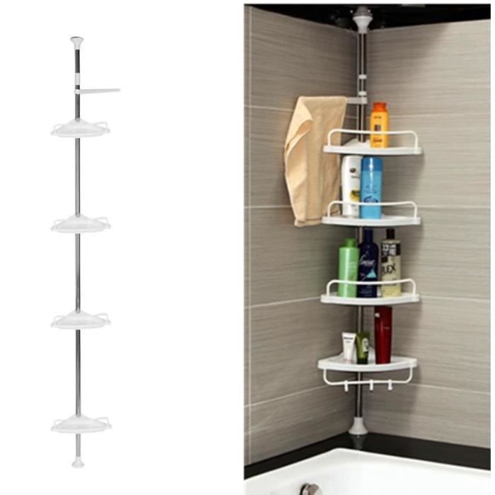 290 Cm Environ De Haute Qualite Acier Inoxydable Telescopique Etagere Telescopique Tige Jusqu A Max Biblio Etageres Rangements