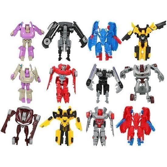 LOT 10 ROBOT TRANSFORMABLE EN VEHICULE ARTICULE JOUET 8 CM