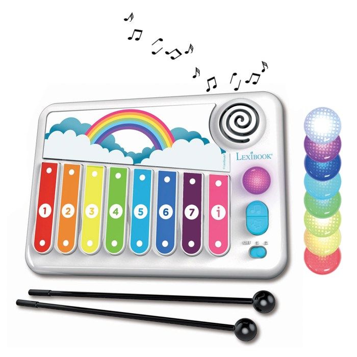 Jeanoko Xylophone coloré jouet musical pour bébé avec bâton pour le développement éducatif des enfants