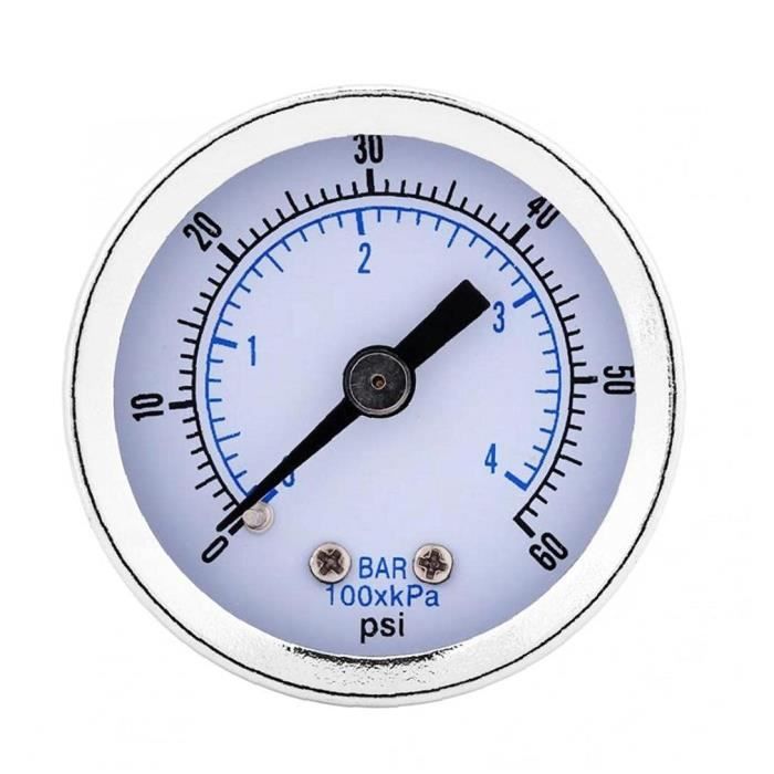 2X Jauge De Pression D'Eau 0-1Bar 50mm - Manomètre 1/4 Pouce NPT -50-15Psi Heiikiuy