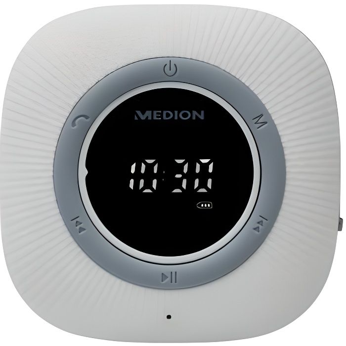 Radio De Douche MEDION Bluetooth - FM, étanche IPX6, écran LED, Ventouse, Batterie 12h