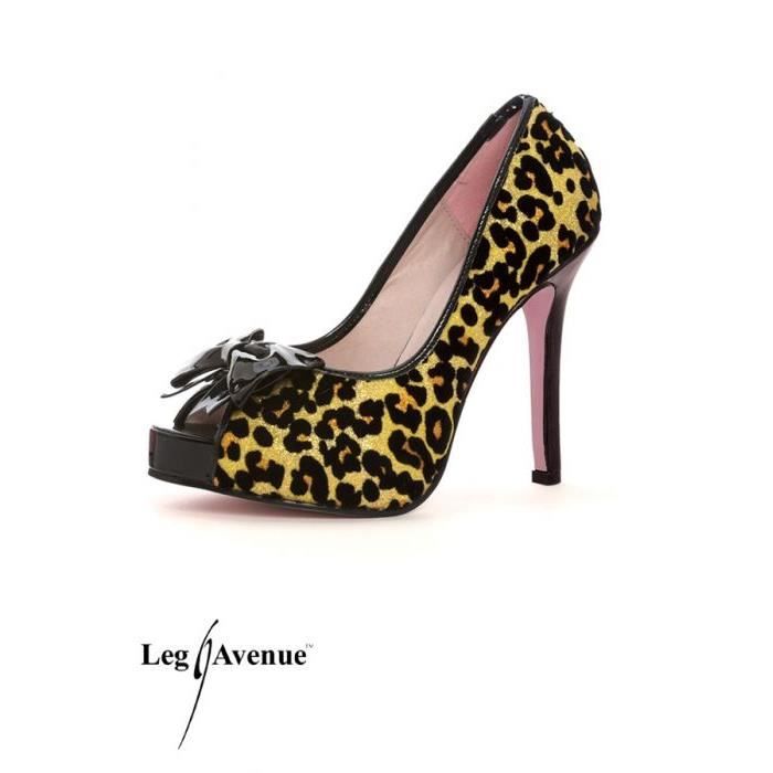 chaussure compensée leopard