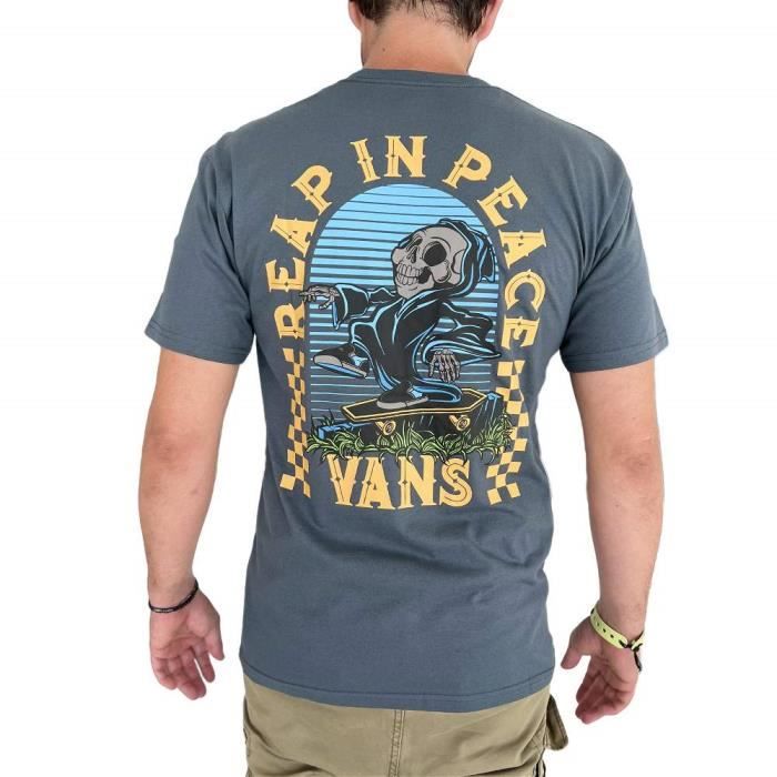 Vans T-shirt pour Homme Toon Reaper Bleu VN000AFUIND