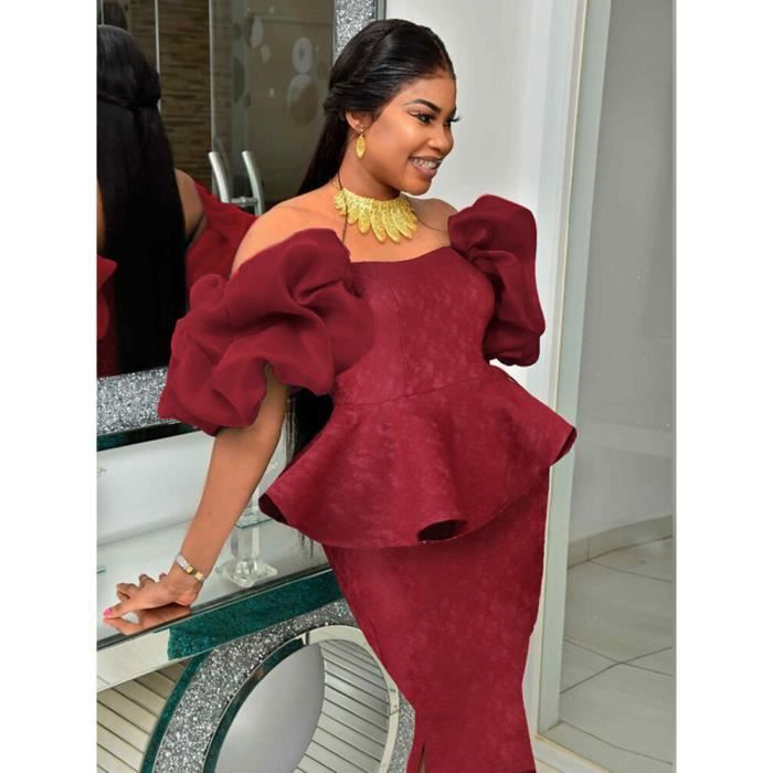Robe mi longue en dentelle bordeaux pour femmes grande taille manches courtes et ouverte 1.5mmx8060m Blanc Cdiscount Pret a Porter