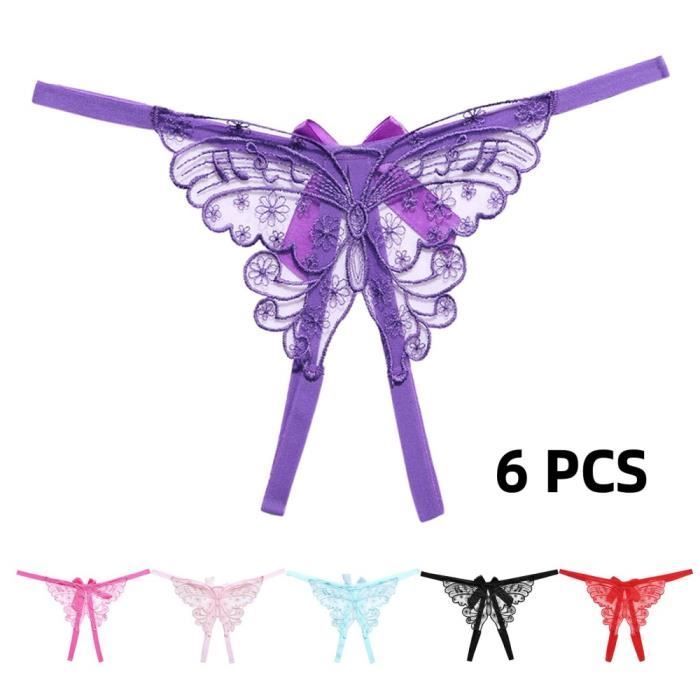 String Femme Sexy Ohmydear Grande Taille - Dentelle Transparente Avec Entrejambe Coton