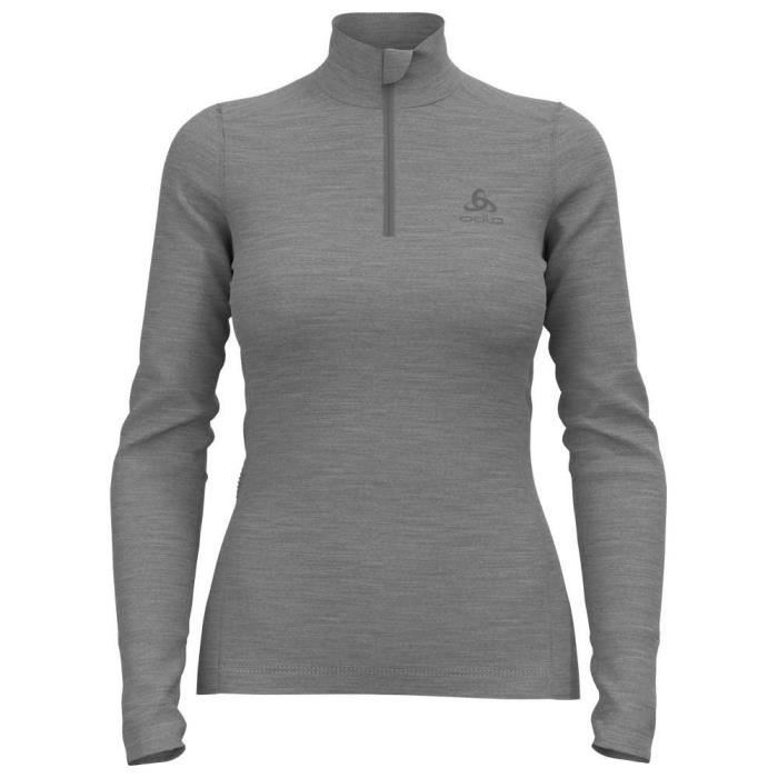 T-shirt Femme - Odlo - MERINO 200 - Manches longues - Demi-zip - Respirant