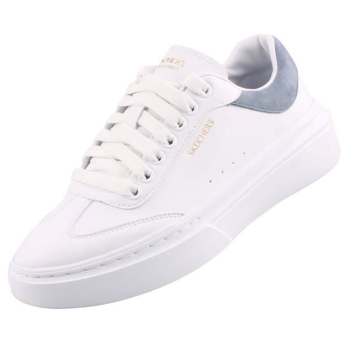Skechers Baskets Skechers Femme Blanc - SKECHERS - 185060-WBL - Style tennis - Lacets - Synthétique