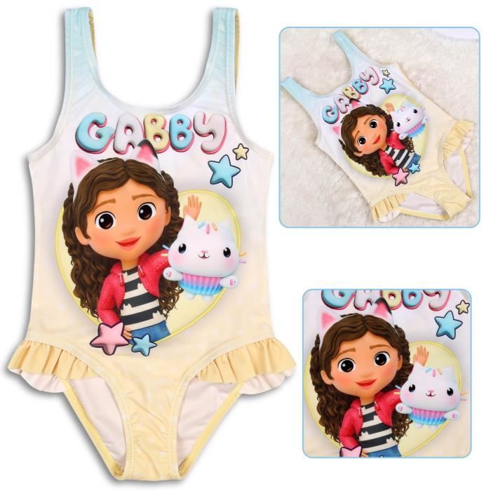 Maillot De Bain Fille à Volants Sirène - Une Pièce Mignon Pour 4-5 Ans - Imprimé Écailles Brillantes - Séchage Rapide