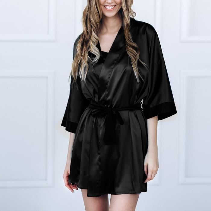 Femme Vêtements Vêtements de nuit Robes de chambre et peignoirs 19 % de réduction Robe de chambre en satin de soie Soie La Perla en coloris Noir 
